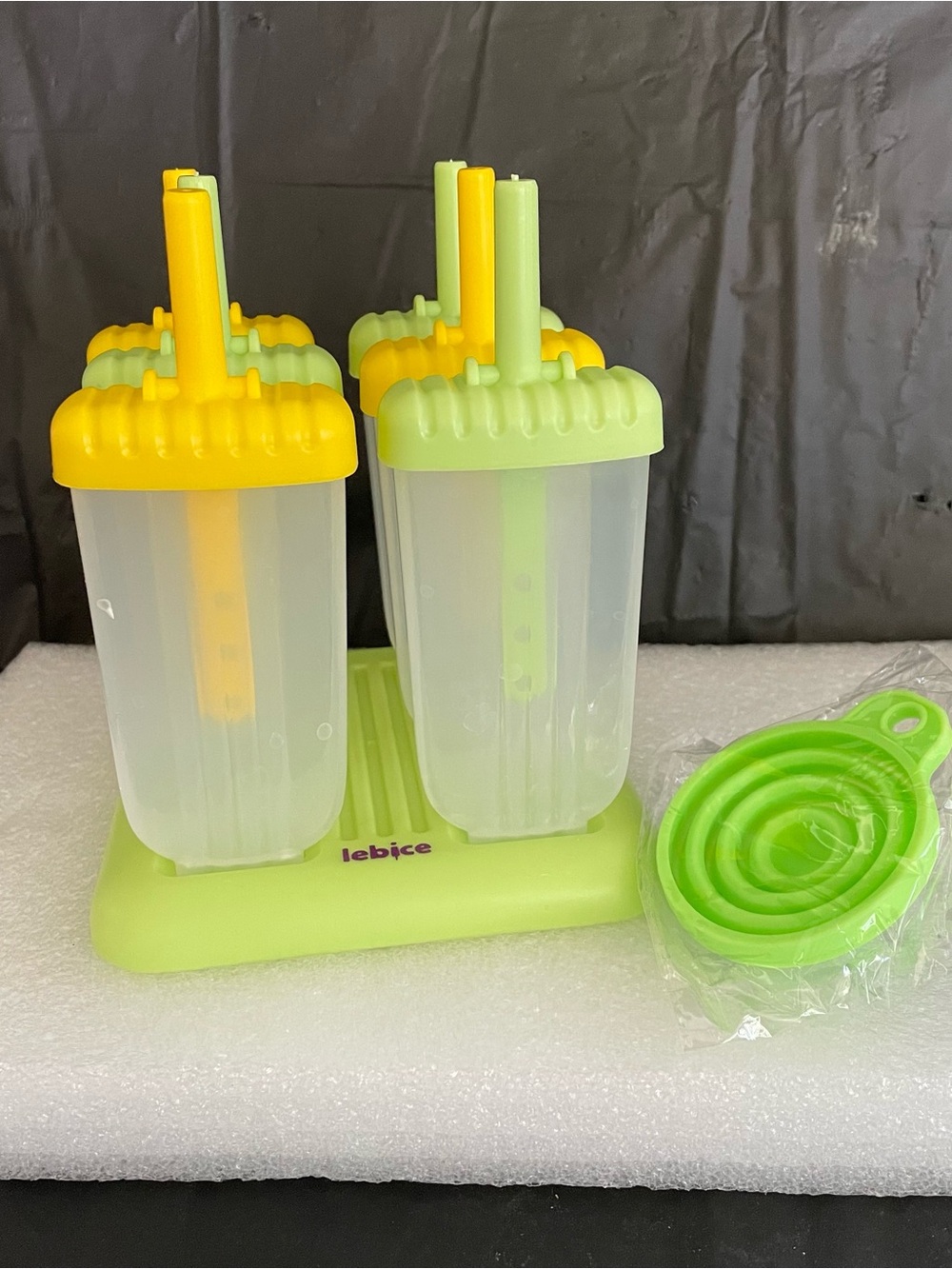 Reusable popsicle molds, DIY ice cream plastic popsicle mold with funnel